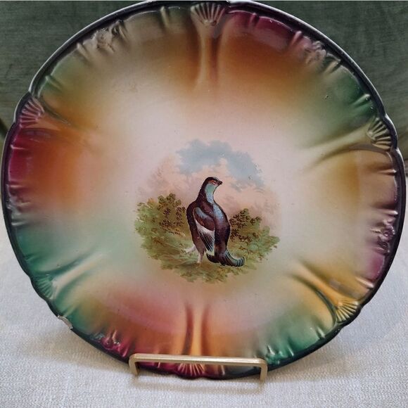 Rare Antique Franz Anton Mehlem Hand Painted Gamebird Plate Circa 1890-1900 - Picture 9 of 9